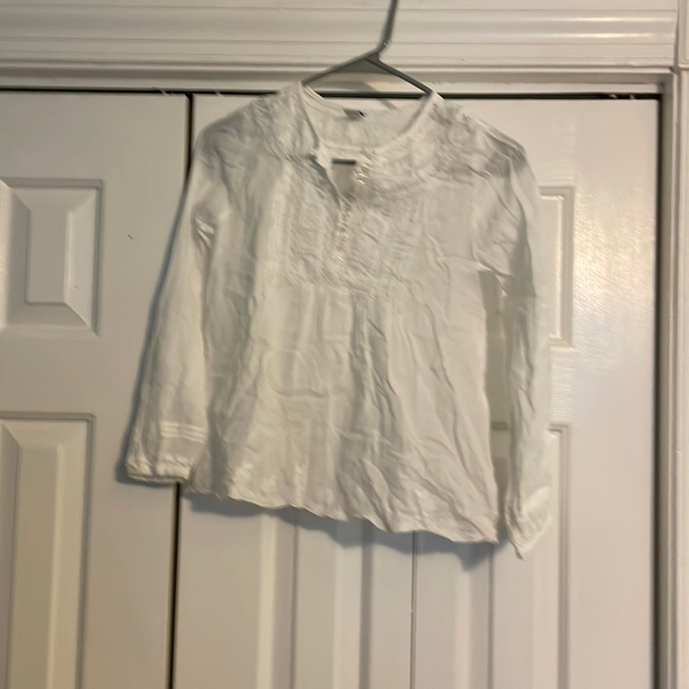 Zara kids white lace top, 100% cotton girls 9-10y.